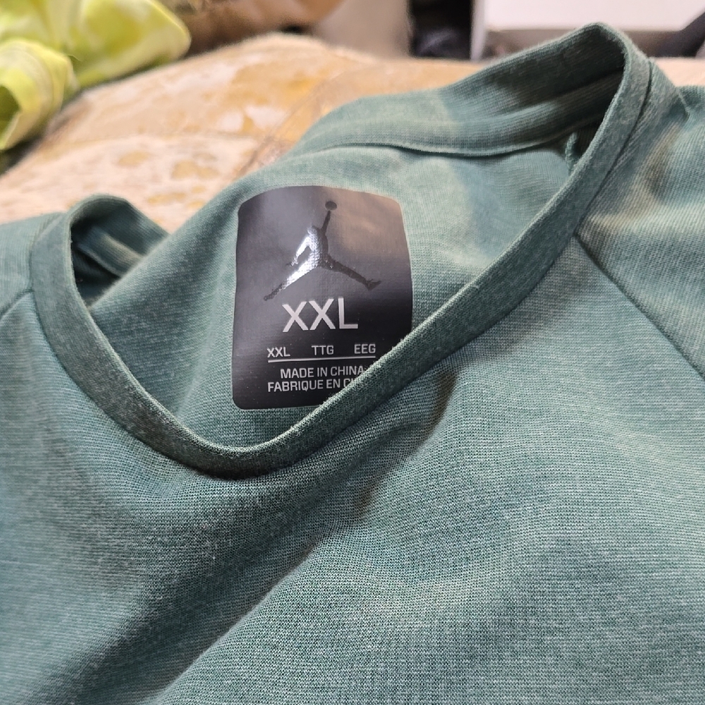 Jordan Green Crewneck Sweater Soft Cotton Blend